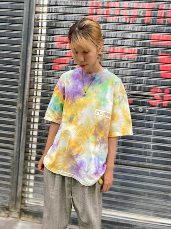 タイダイ染め　ビッグシルエット Tシャツ　Lサイズ　ムラ染め カラフル　 Hippies Dye HD14-62 9枚目の画像