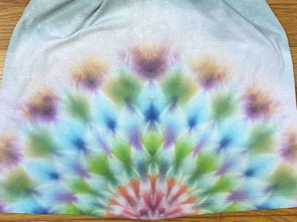 タイダイ染め 長袖Tシャツ　Lサイズ 　曼荼羅 　HIPPIES DYE新作　秘色 HD14-78 3枚目の画像