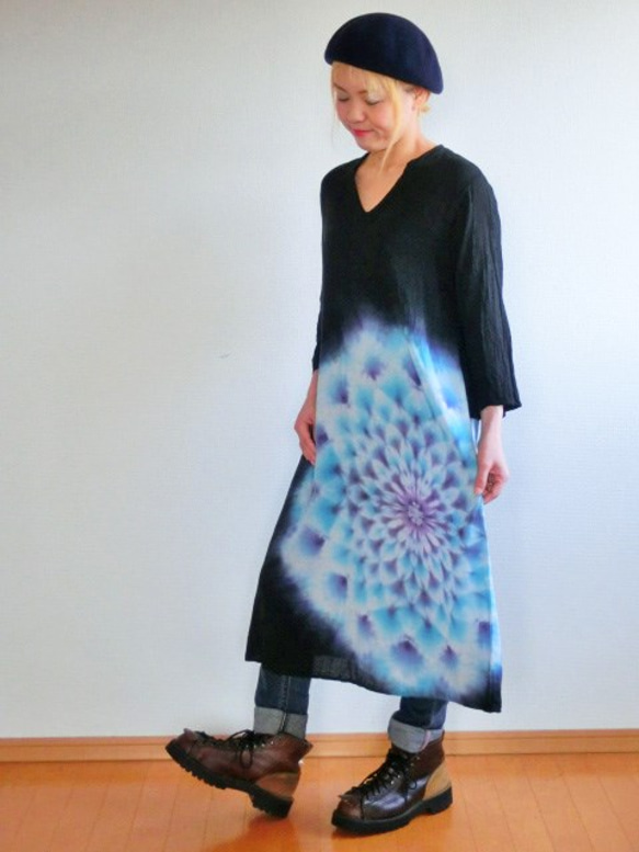 紮染紮染曼陀羅非常流行的第八套衣服！的黑美人大曼陀羅☆美麗的敖紫☆HD7-94 第2張的照片