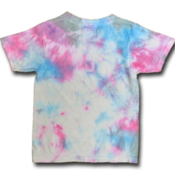 HIPPIES DYE 手染めタイダイ絞り染め　Ｔシャツ♪キッズ110cm HD11-98 2枚目の画像