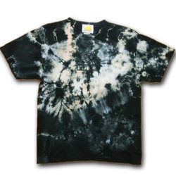 ROLLOVER×HIPPIES DYE☆タイダイＴシャツ Lサイズ ブラック×ベージュホワイト HD11-88L 3枚目の画像