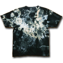 ROLLOVER×HIPPIES DYE☆タイダイＴシャツ Lサイズ ブラック×ベージュホワイト HD11-88L 5枚目の画像