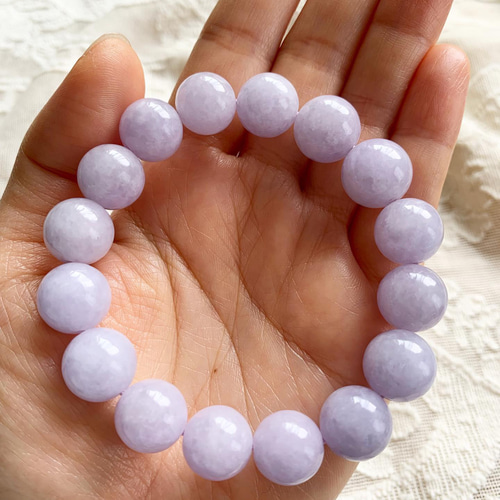 ラベンダー翡翠・ブレス12mm ブレスレット SAKURA STONE 通販 7397677