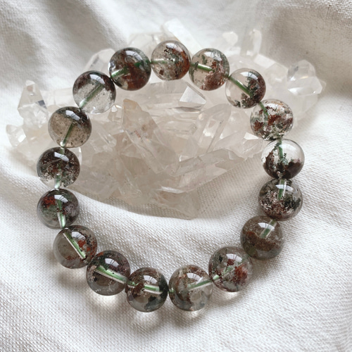 ❤️高品質の四季ガーデンブレス❤️13ミリ 石流通センター 高品質 ブレスレット ガーデンクォーツ(四季) (3A) (約