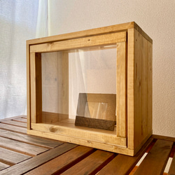 ロの字の木箱 2wayセット塗装品]1個・扉付・背板無 おしゃれに収納