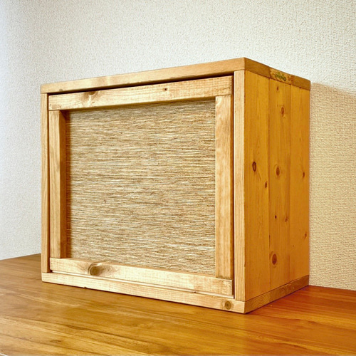 ロの字の木箱 3wayセット塗装品]1個・扉付・背板無 おしゃれに収納