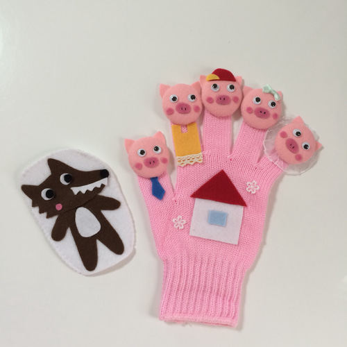 受注販売】手袋シアター☆さっと逃げました おもちゃ・人形 wako 通販