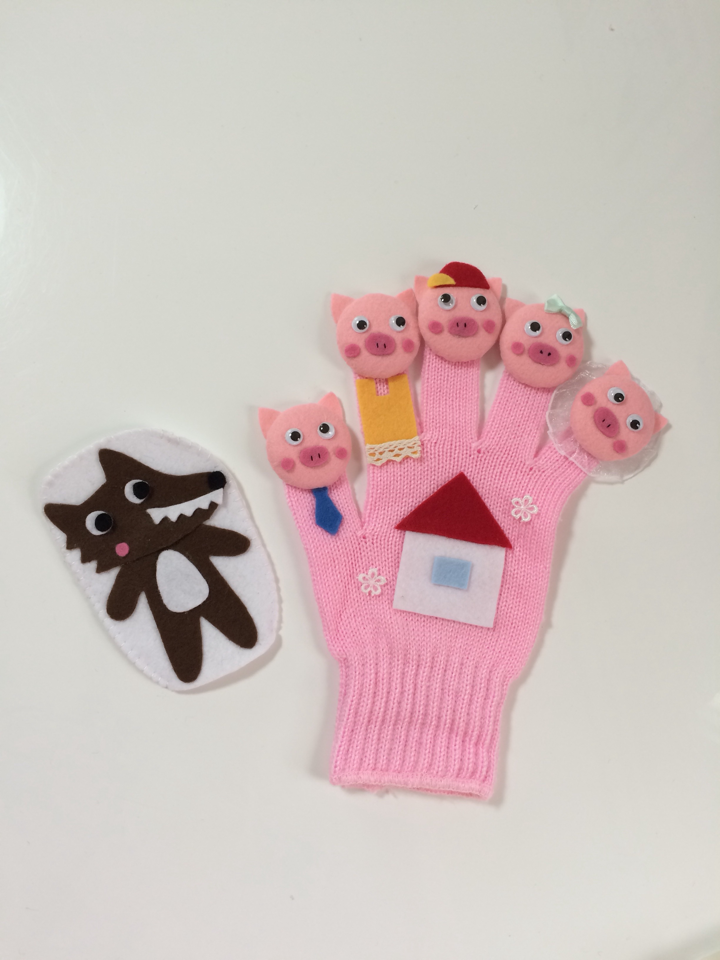 受注販売】手袋シアター☆さっと逃げました おもちゃ・人形 wako