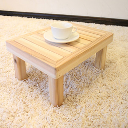 クリプトメリア（杉）無垢  小さなテーブル 　*送料無料　 3枚目の画像