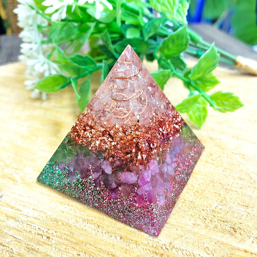 最強の破魔の石] ピラミッド型Ⅱ オルゴナイト 黒水晶 モリオン