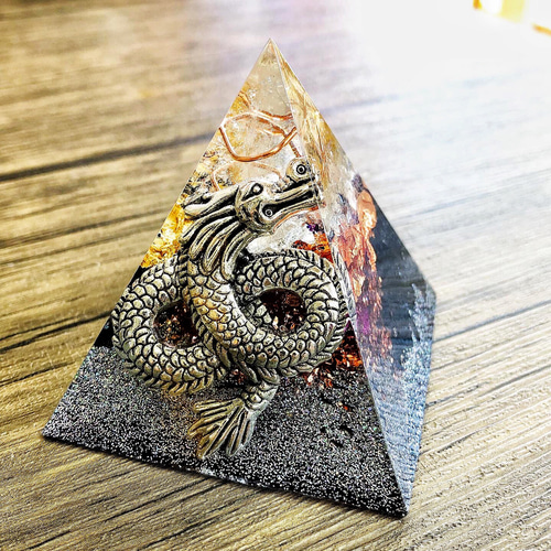 最強の破魔の石] ピラミッド型Ⅱ オルゴナイト 黒水晶 モリオン