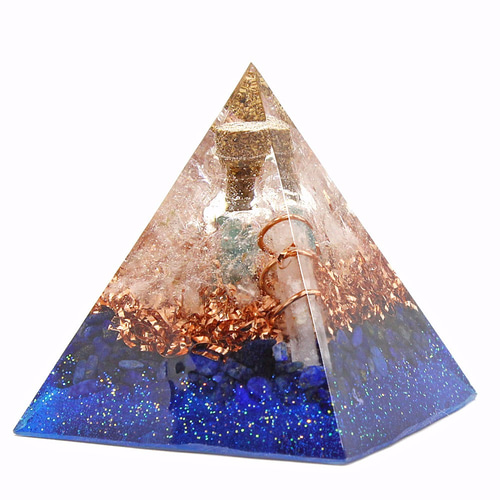 振ると音がなる♪ピラミッド型Ⅱ 小瓶入りオルゴナイト ラピスラズリ