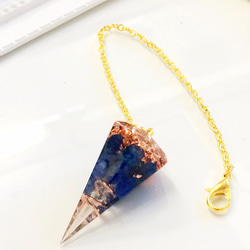 ドロップ型 ガネーシャ神 チャクラ オルゴナイト ネックレス