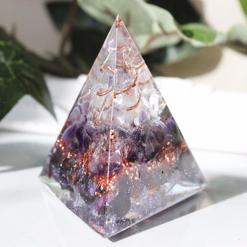 オルゴナイト 蓮の花 アメジスト オルゴナイト 蓮の花 アメジスト