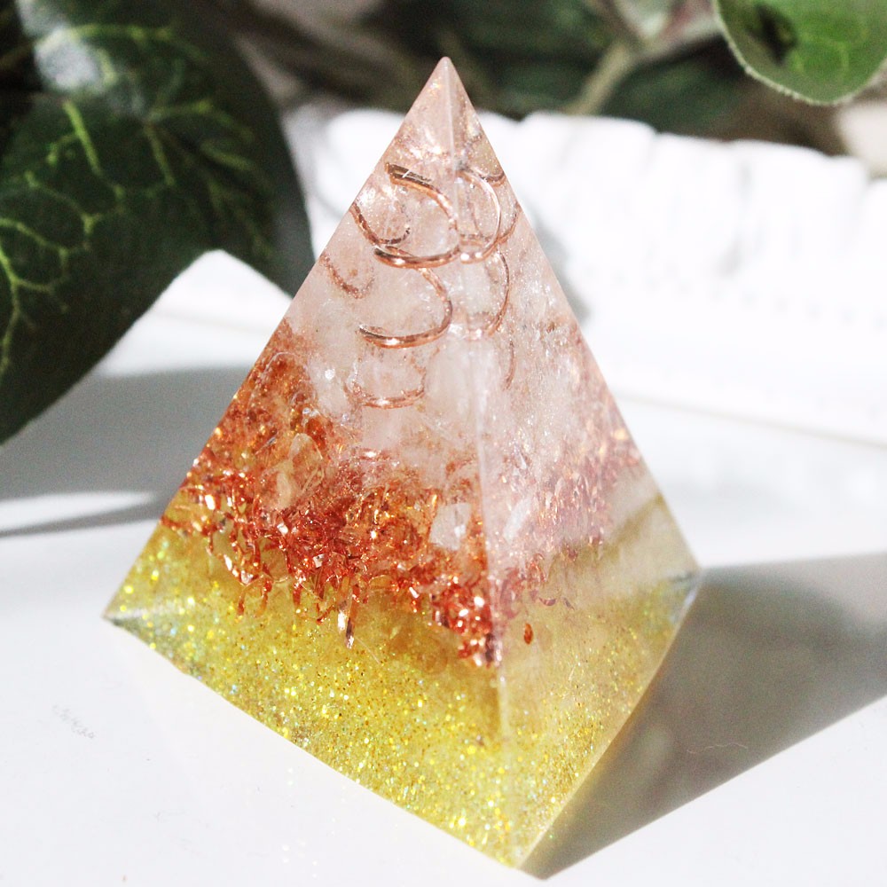 【つねりん】シトリンのビリケンさん形オルゴナイト☆他３点