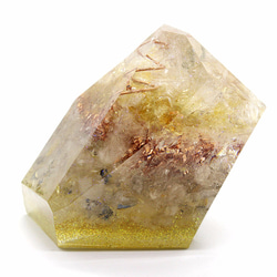 鉱石型オルゴナイト シトリン＆ルチルクォーツ 2枚目の画像