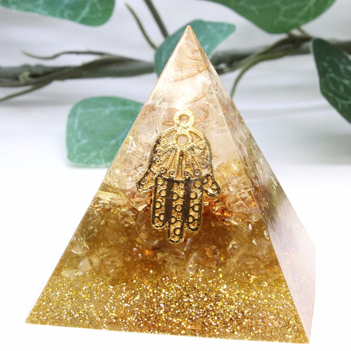 ハムサ✧ピラミッド✧オルゴナイト6♥専用 ハムサ✧ピラミッド✧オルゴナイト6♥専用 天然石を使用した