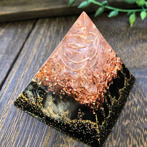 最強の破魔の石] ピラミッド型Ⅱ オルゴナイト 黒水晶 モリオン その他 