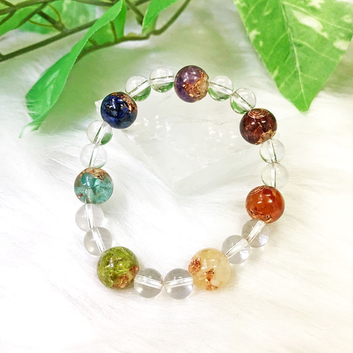 オルゴナイト チャクラブレスレット ブレスレット 毘殊 天然石雑貨屋