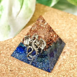 癒し］ ミニピラミッド型オルゴナイト ドラゴン マラカイト&ペリドット