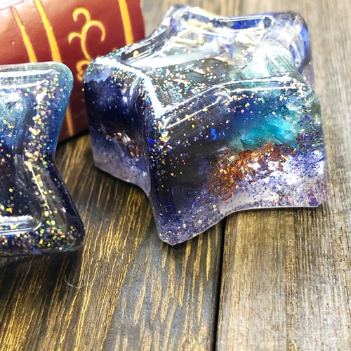 星型 冬の夜空 オルゴナイト ラピスラズリ&アパタイト その他置物 毘殊