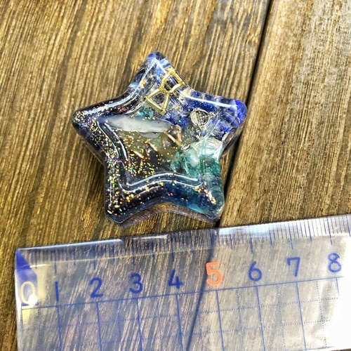 星型 冬の夜空 オルゴナイト ラピスラズリ&アパタイト その他置物 毘殊