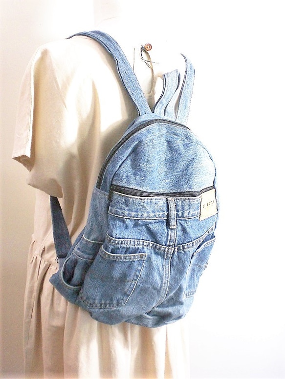 再再再再再再販 ！デニム ジーンズ リメイク リュックサック 大きめ ki