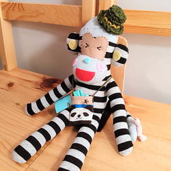 送料無料！ ③ソックスモンキー スイートさる ぬいぐるみ マスコット