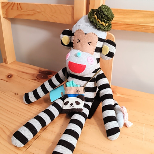 送料無料！ ③ソックスモンキー スイートさる ぬいぐるみ マスコット