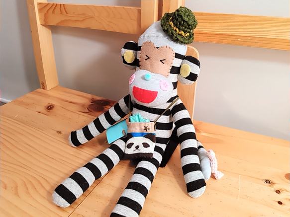 送料無料！ ③ソックスモンキー スイートさる ぬいぐるみ マスコット