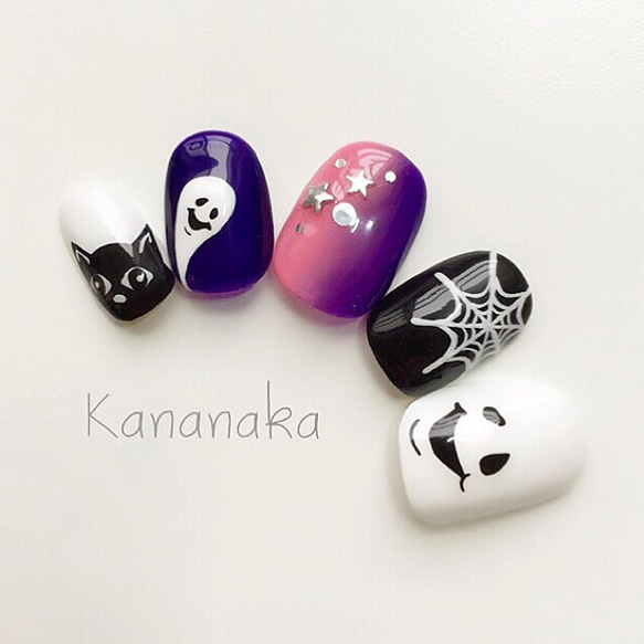 ネイルチップ つけ爪 ハロウィンネイル 67a0fd067868ef8eb659f0bf3a757d