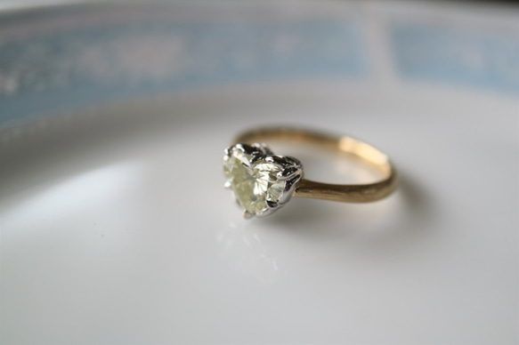 １カラット以上のハートシェープダイヤモンド指輪 5枚目の画像
