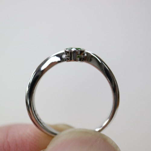 天然石　デマントイドガーネット　リング　指輪 デマントイドガーネット ダイヤモンドリング DTG 0.23ct D 0.04ct