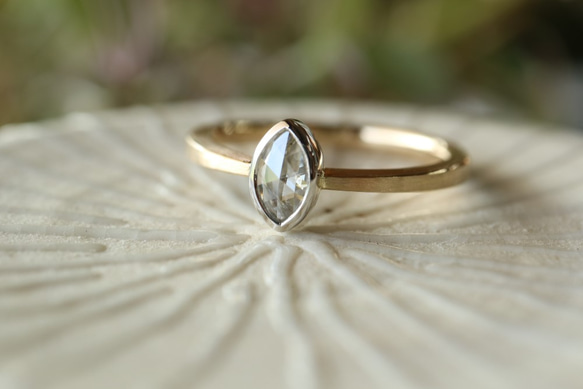 ローズカットダイヤモンド指輪 1枚目の画像