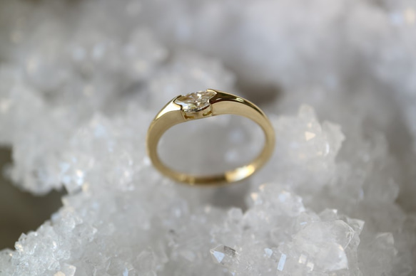 マーキスダイヤモンド指輪 5枚目の画像