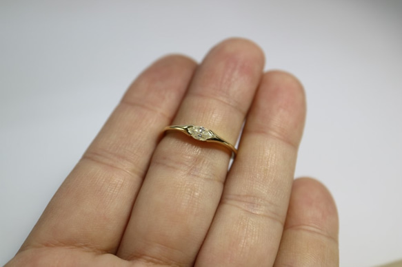 マーキスダイヤモンド指輪 7枚目の画像