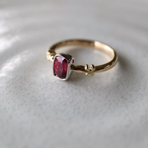 天然レッドスピネル指輪 指輪・リング YUDA 通販 8670734｜Creema