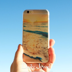 iPhone6 6s スマホケース プリントスマホカバー 朝焼け海 4枚目の画像