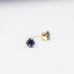 【birthstone/14kgf】誕生石ピアス 9月  Iolite 2枚目の画像