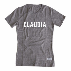 CLAUDIA オーガニックコットン タンギス綿100％　ROUND-NECKED T GRAY 1枚目の画像