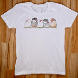 ふんわり文鳥 Tシャツ 3枚目の画像