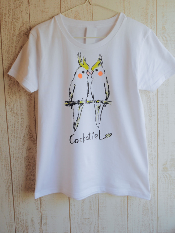 オカメインコの Tシャツ ＊再販＊ 2枚目の画像