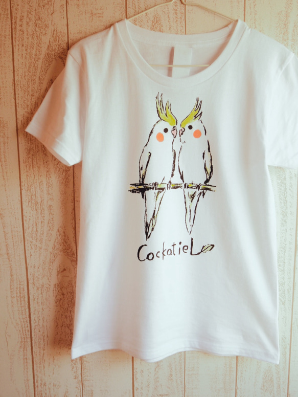 オカメインコの Tシャツ ＊再販＊ 1枚目の画像