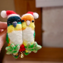 Zuguro＆Shirohara長尾小鸚鵡的聖誕節胸針 第5張的照片
