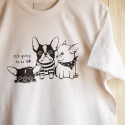 手繪法國鬥牛犬T卹 第3張的照片