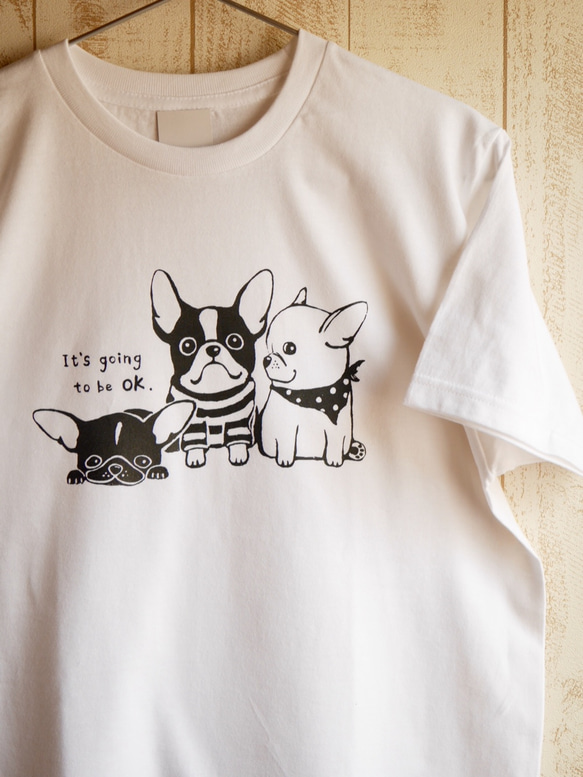 手繪法國鬥牛犬T卹 第3張的照片