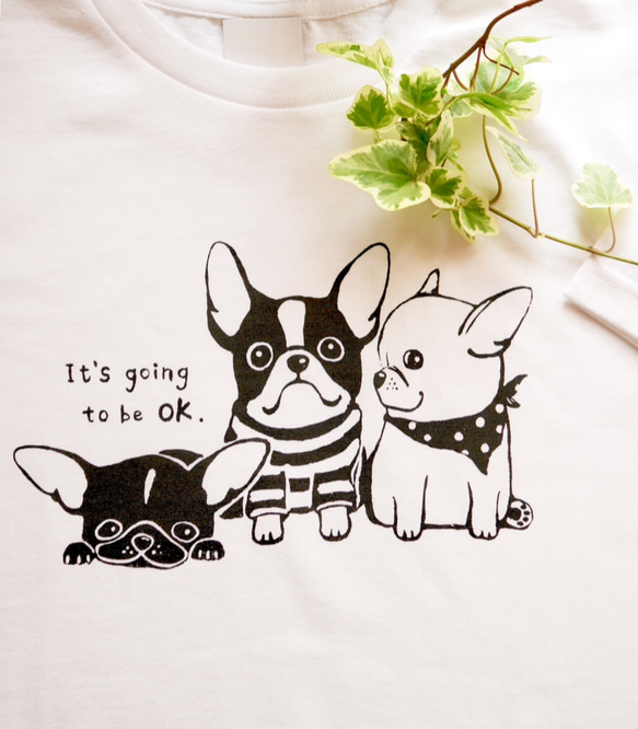 手繪法國鬥牛犬T卹 第6張的照片