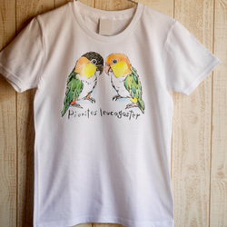 シロハラインコ&ズグロシロハラインコのTシャツ 2枚目の画像