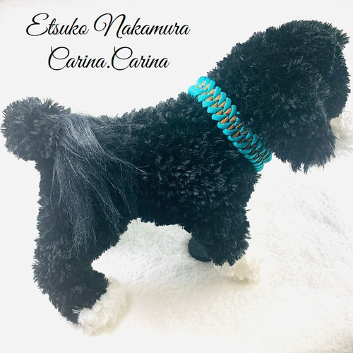 パラコード首輪 no.7 パラコードマクラメ編み犬首輪 No7大、中、小型犬用 リード・首輪