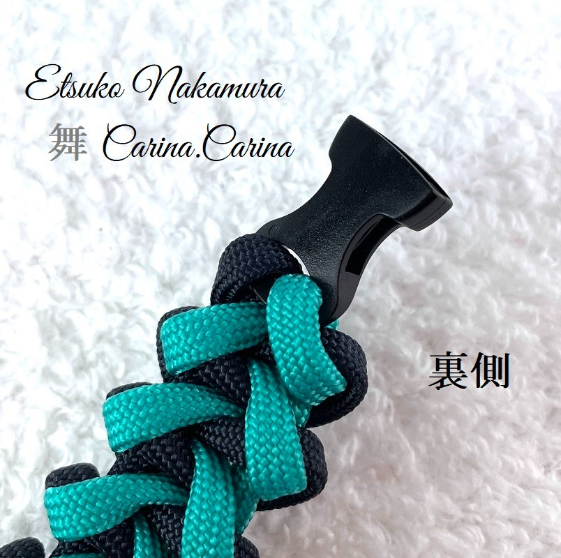 [公式]パラコード#15  中、小型犬首輪ネイビーとオーキッドブルーマクラメ編みNo29